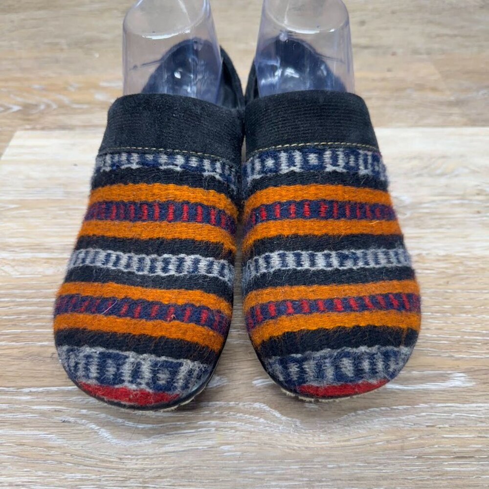 Born Multicolor Striped Wool Clogs - Black, Orange, Red, Gray - Picture 2 of 6